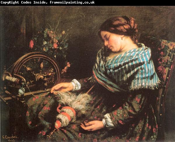 Courbet, Gustave The Sleeping Spinner